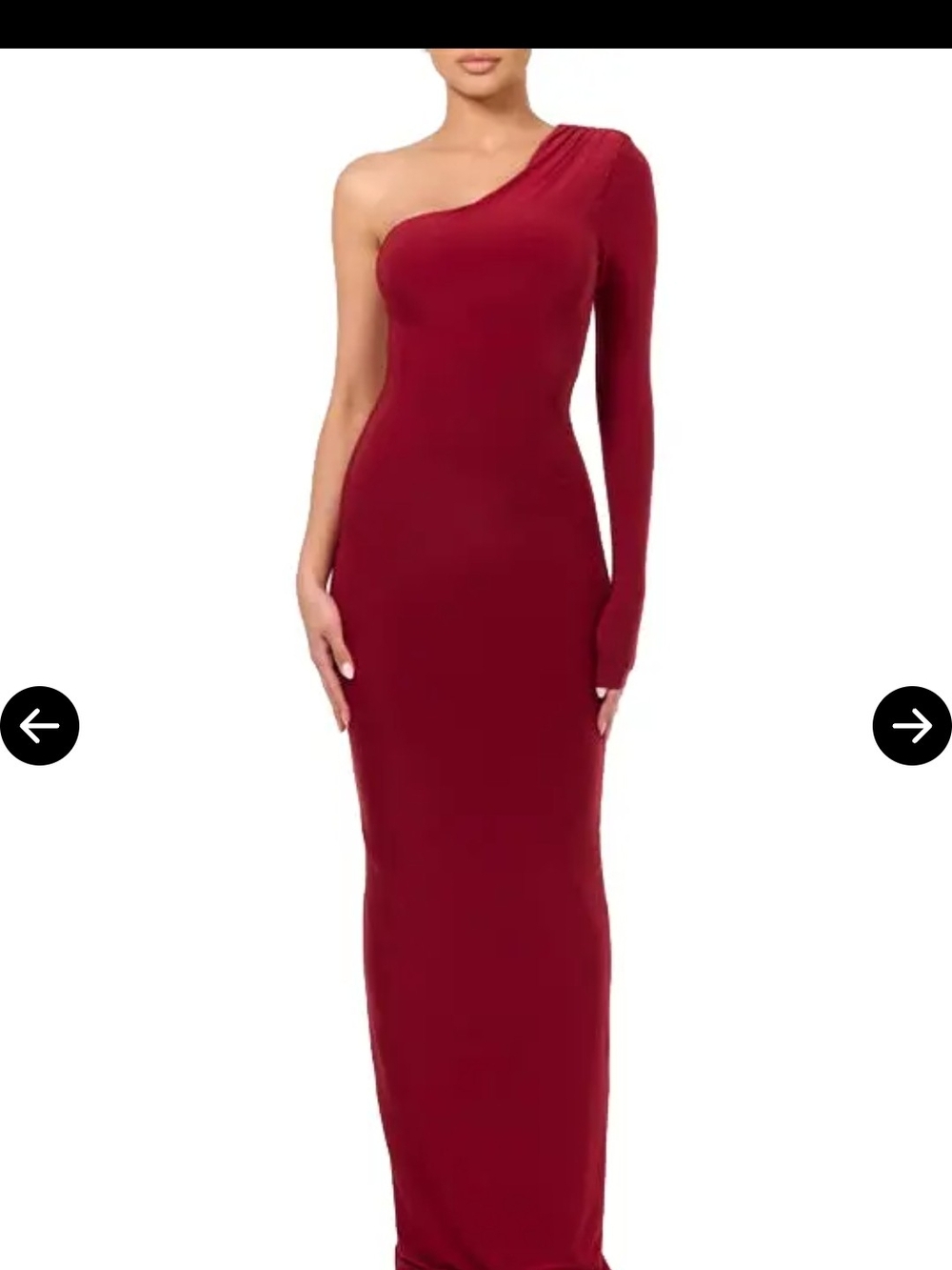 NAKED WARDROBE Hourglass Cutout One-Shoulder Long Sleeve Dress NWT